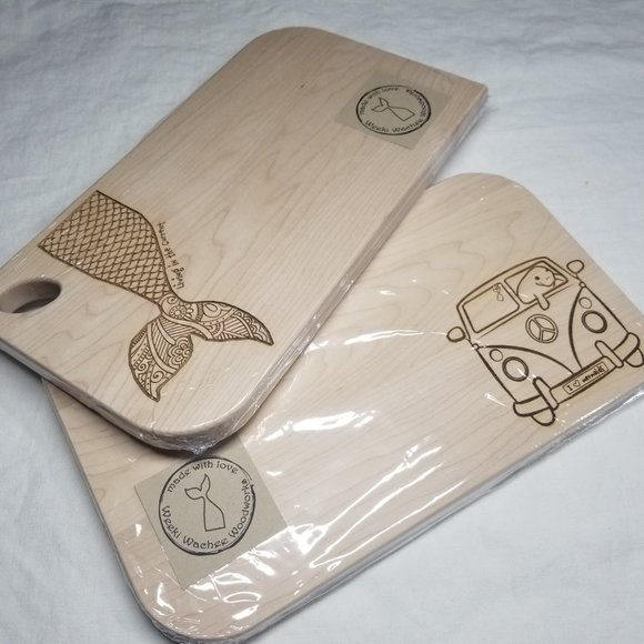 "Living in the Current" Mermaid Charcuterie Cutting Serving Board - Picture 10 of 10